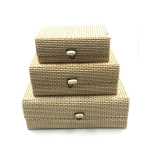 CAIXA ORGANIZADORA DE BAMBU 3PCS