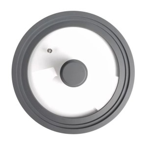 TAMPA DE PANELA DE VIDRO E SILICONE 20-22-24CM