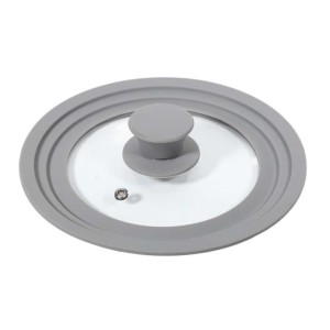 TAMPA DE PANELA DE VIDRO E SILICONE 16-18-20CM