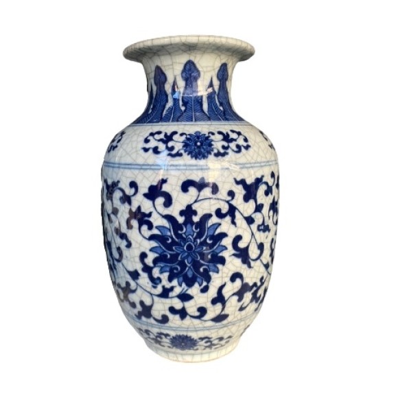 VASO CHINÊS DE PORCELANA 22CM