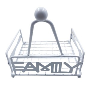 PORTA GUARDANAPO DE INOX BRANCO